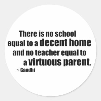 Gandhi Homeschool Classic Round Sticker