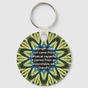 Gandhi Inspirational Motivational Quotation Keychain