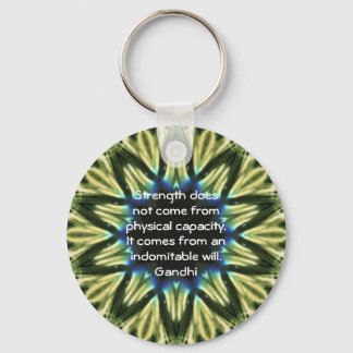 Gandhi Inspirational Motivational Quotation Keychain
