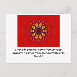 Gandhi Inspirational Motivational Quotation Postcard