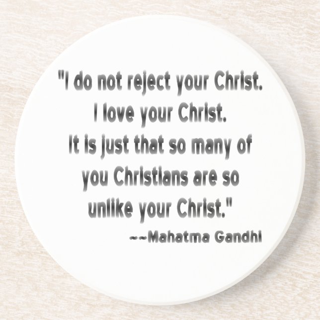 Gandhi on Christians Coaster (Front)