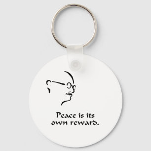 Gandhi Peace Keychain