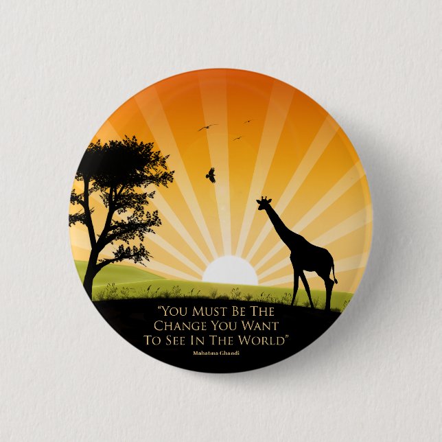 Gandhi Quote 2 Inch Round Button (Front)