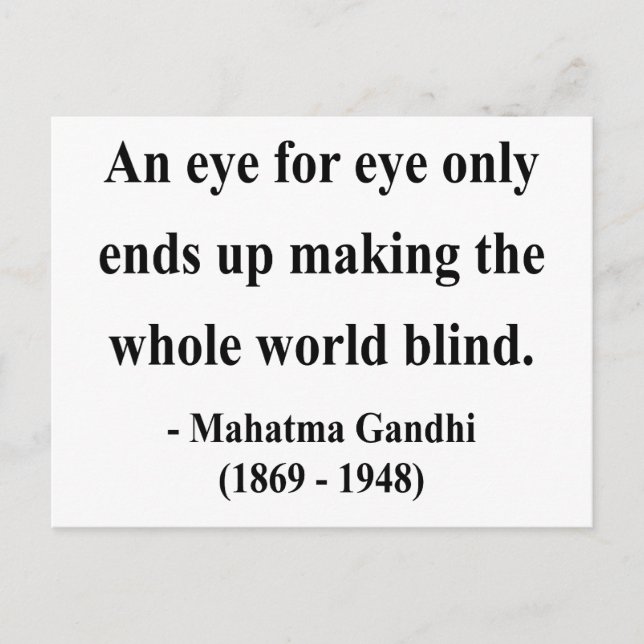 Gandhi Quote 3a Postcard (Front)