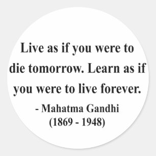 Gandhi Quote 4a Classic Round Sticker