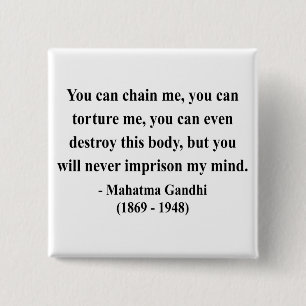 Gandhi Quote 7a 2 Inch Square Button