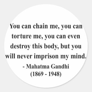 Gandhi Quote 7a Classic Round Sticker