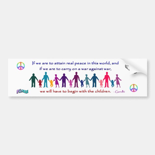 Gandhi quote Bumper Sticker (Front)