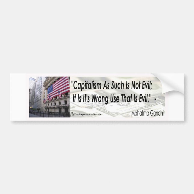 Gandhi Quote Bumper Sticker (Front)