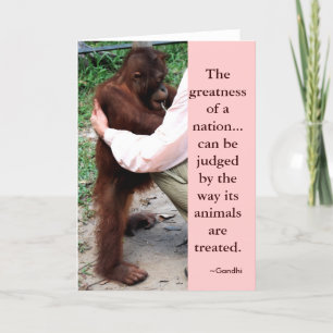 Gandhi Quote Greatness of a Nation Card