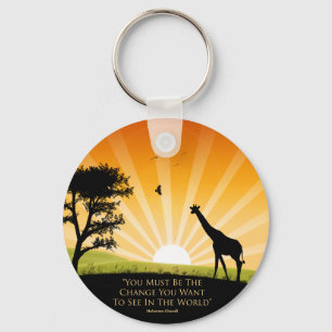 Gandhi Quote Keychain