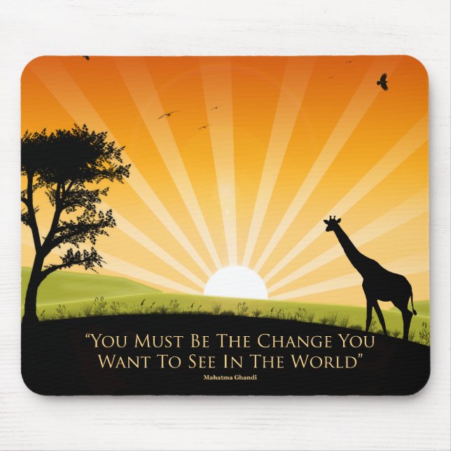 Gandhi Quote Mouse Pad (Front)