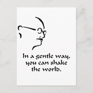 Gandhi Shake the World Postcard