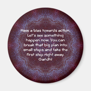 Gandhi Wisdom Quotation Saying about Action Magnet