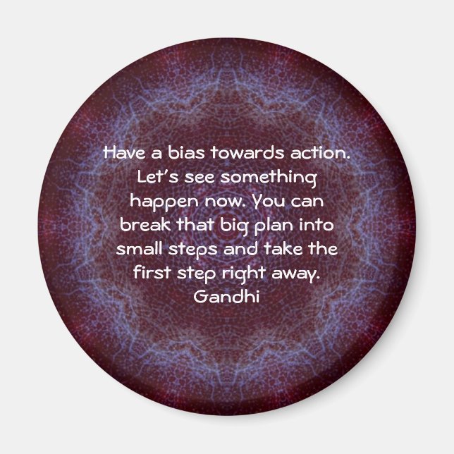 Gandhi Wisdom Quotation Saying about Action Magnet (Front)