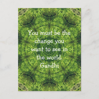 Gandhi Wisdom Quotation Saying Postcard
