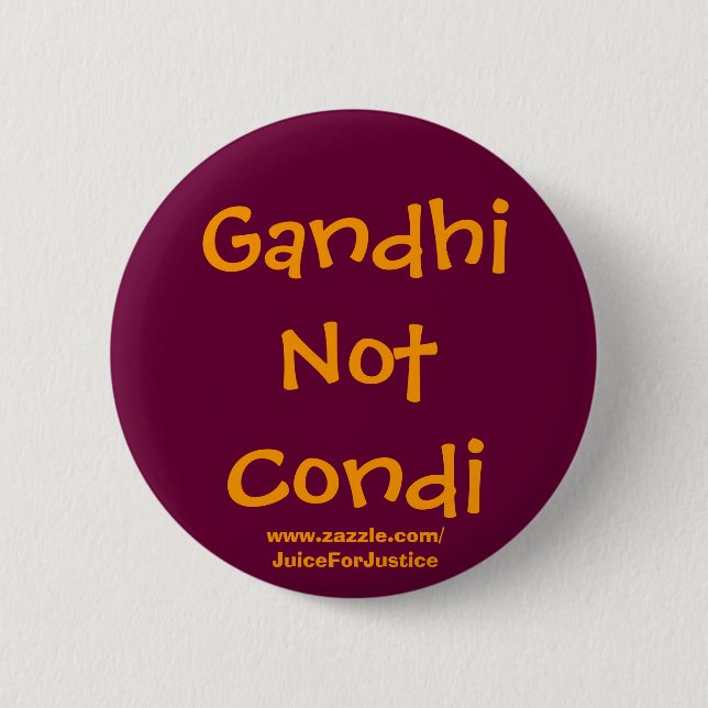 GandhiNotCondi 2 Inch Round Button (Front)
