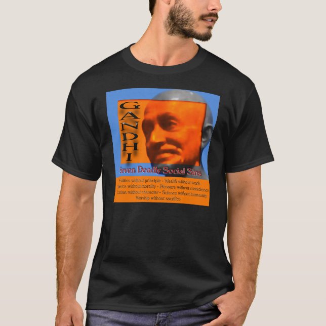 Gandi's Seven Deadly Social Sins T-Shirt (Front)