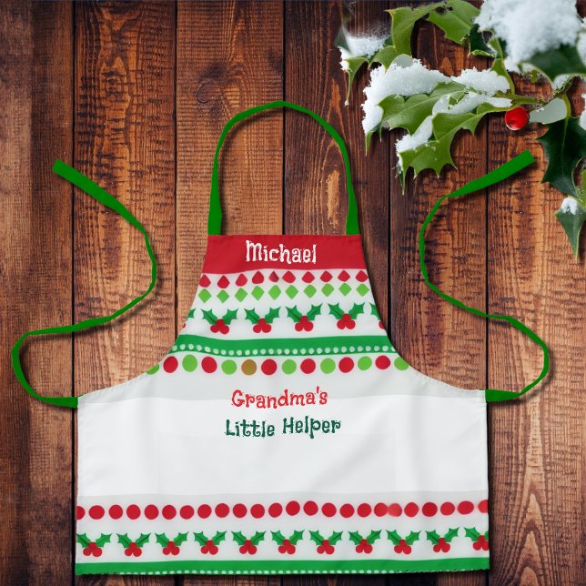 Gandma's little helper  - personalized  Apron (Creator Uploaded)