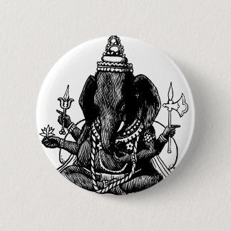 Ganesh 2 Inch Round Button