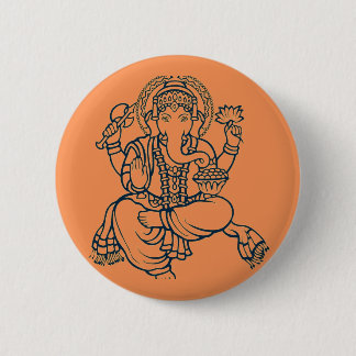 Ganesh 2 Inch Round Button