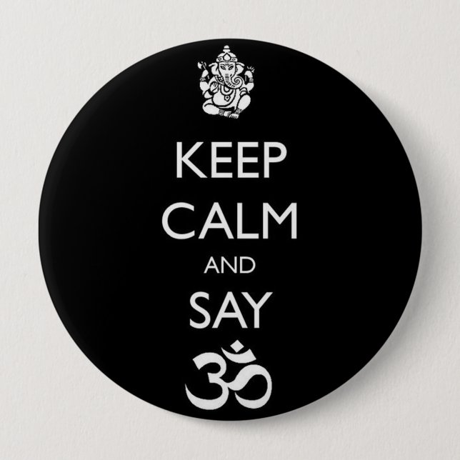 ganesh 4 inch round button (Front)