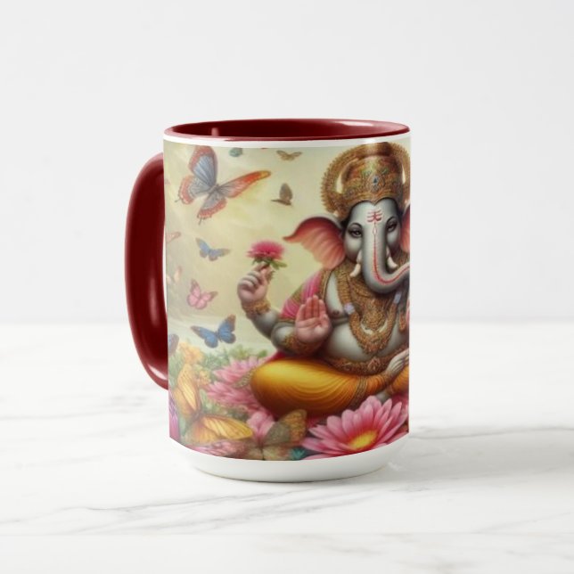 Ganesh Blessing Coffee Mug (Front Left)