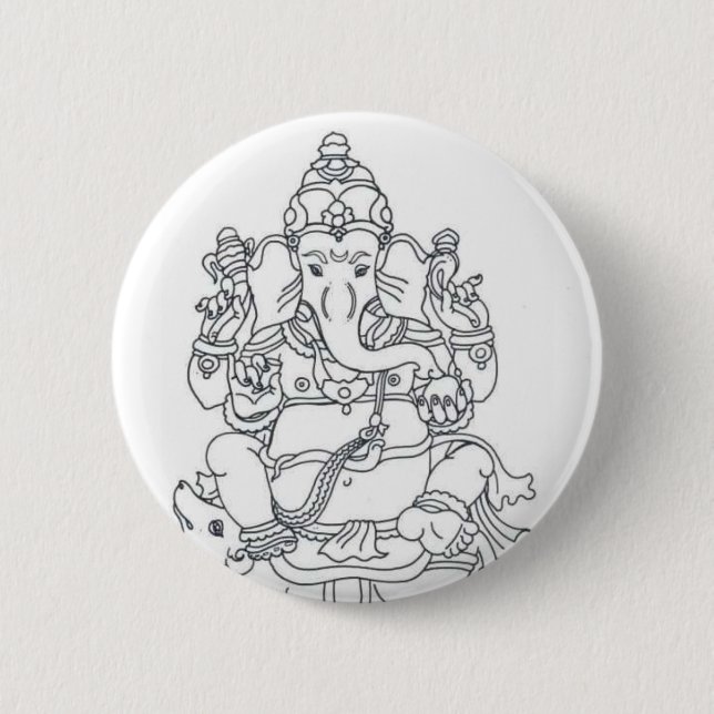 Ganesh button badge (Front)