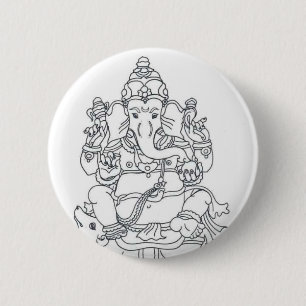 Ganesh button badge