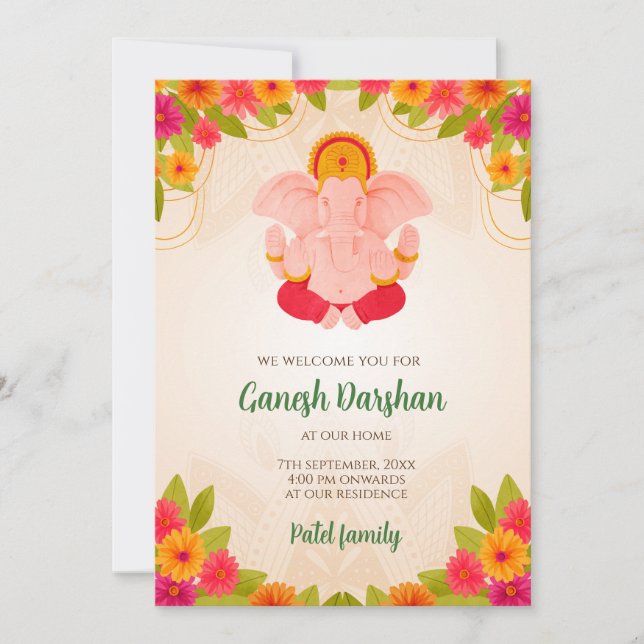 Ganesh Chaturthi invitations invitations Ganormir (Devant)