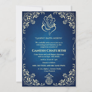 Ganesh Chaturthi Puja Invitation