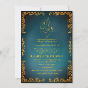 Ganesh Chaturthi Puja Invitation