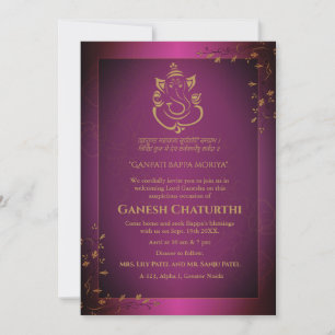 Ganesh Chaturthi Puja Invitation