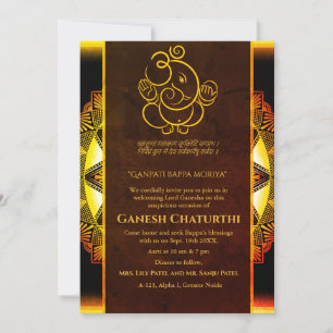 Ganesh Chaturthi Puja Invitation