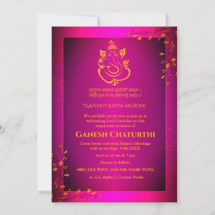 Ganesh Chaturthi Puja Invitation