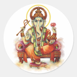 Ganesh Classic Round Sticker