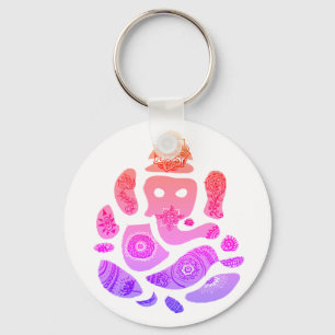 Ganesh Colourful Art Key Ring