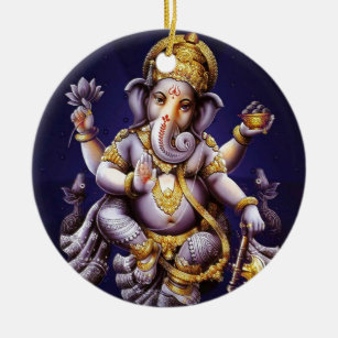 Ganesh Ganesha Hindu India Asian Elephant Deity Ceramic Ornament