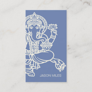 Ganesh Hindu God Yoga Or Meditation Instructor Business Card