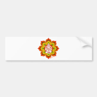Ganesh in Lotus Bumper Sticker