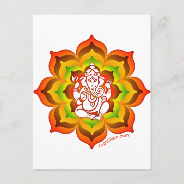 Ganesh in Lotus Postcard (Front)