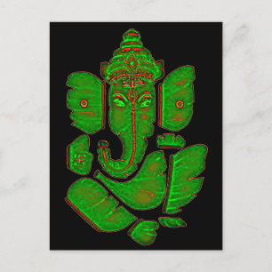 GANESH LEAF POSTCARD