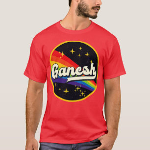 Ganesh Rainbow In Space Vintage Style T-Shirt