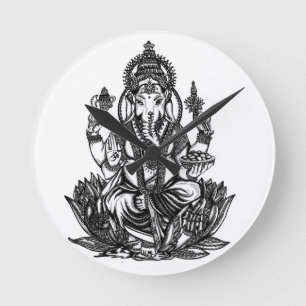 Ganesh Round Clock