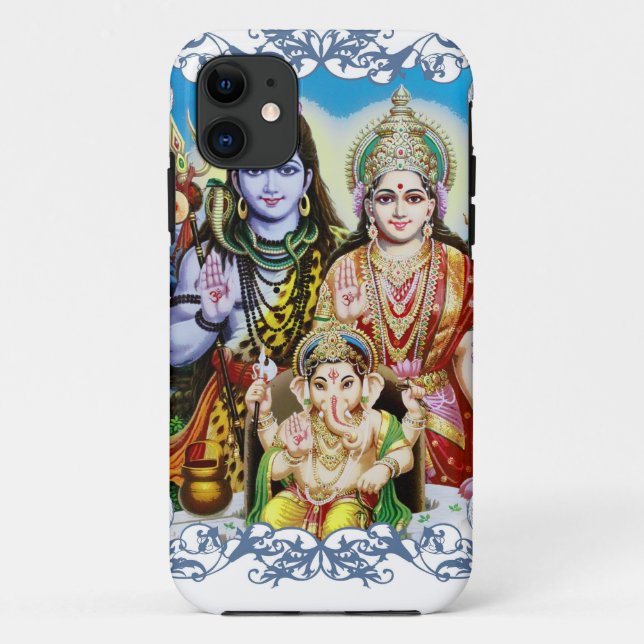 Ganesh, Shiva and Parvati, Lord Ganesha, Durga Case-Mate iPhone Case (Back)