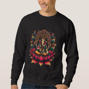 Ganesh Symbol Yoga Hindu Elephant God Ganesha Puja Sweatshirt