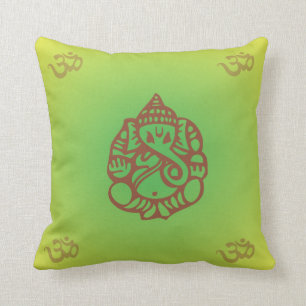 Ganesh Yoga Pillow green/yellow