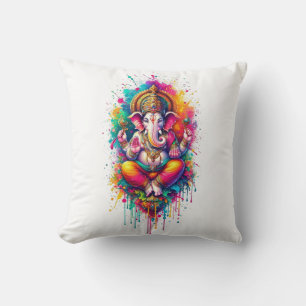 Ganesha 2 16x16 throw pillow