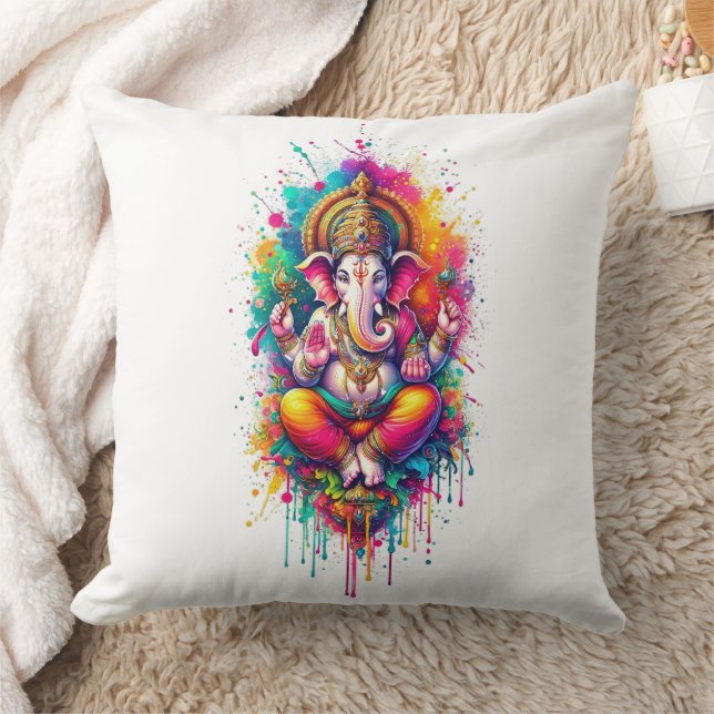 Ganesha 2 20x20 throw pillow (Blanket)