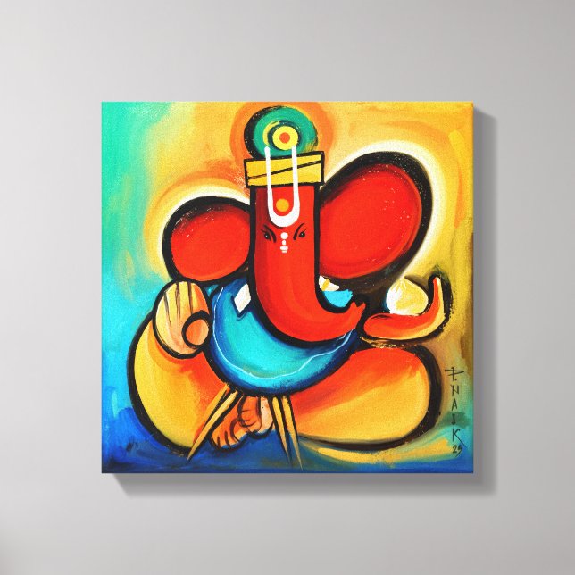 Ganesha abstract canvas print (Front)